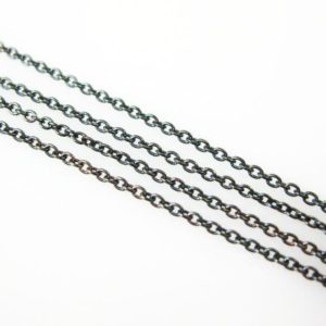 Shop Chain for Jewelry Making! Oxidized Sterling Silver Chain,Bulk Beading Chain-Tiny Plain Cable,Fine Chain 1mm (Up to 30% off ) Jewelry Supplies Wholesale-SKU: 101009-OX | Shop jewelry making and beading supplies, tools & findings for DIY jewelry making and crafts. #jewelrymaking #diyjewelry #jewelrycrafts #jewelrysupplies #beading #affiliate #ad