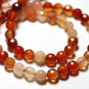Shop Pearl Faceted Beads! Thread 39cm 62pc approx – Stone Beads – Natural Carnelian Faceted Balls 6mm | Natural genuine faceted Pearl beads for beading and jewelry making.  #jewelry #beads #beadedjewelry #diyjewelry #jewelrymaking #beadstore #beading #affiliate #ad