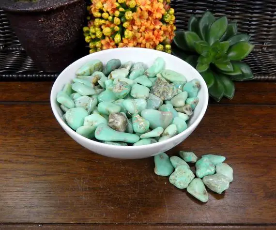 Petite Chrysoprase Tumbled Polished Stone ~ Choose 1, 5, Or 10 Pieces (rk37b7-01)
