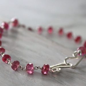 Pink Sapphire Bracelet- Sapphire Beaded Bracelet – Silverlily jewelry- Boho Jewelry | Natural genuine Pink Sapphire bracelets. Buy crystal jewelry, handmade handcrafted artisan jewelry for women.  Unique handmade gift ideas. #jewelry #beadedbracelets #beadedjewelry #gift #shopping #handmadejewelry #fashion #style #product #bracelets #affiliate #ad