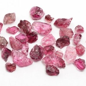 Shop Raw & Rough Pink Tourmaline Stones! 12gm Pink Tourmaline rough raw crystal stones from Malkhan, Russia – 5-14mm (1-4) rubellite | Natural genuine stones & crystals in various shapes & sizes. Buy raw cut, tumbled, or polished gemstones for making jewelry or crystal healing energy vibration raising reiki stones. #crystals #gemstones #crystalhealing #crystalsandgemstones #energyhealing #affiliate #ad