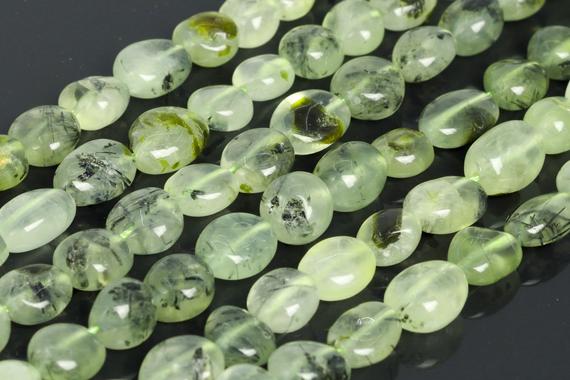 Genuine Natural Prehnite Loose Beads Grade Aa Pebble Nugget Shape 6-10mm