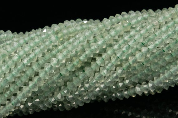 2x1mm Prehnite Beads Grade Aaa Genuine Natural Gemstone Full Strand Faceted Rondelle Loose Beads 15" Bulk Lot Options (111770-3406)