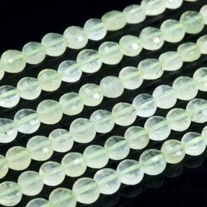 Shop Prehnite Faceted Beads! Genuine Natural Prehnite Loose Beads Grade AAA Faceted Flat Round Button Shape 5x2MM | Natural genuine faceted Prehnite beads for beading and jewelry making.  #jewelry #beads #beadedjewelry #diyjewelry #jewelrymaking #beadstore #beading #affiliate #ad
