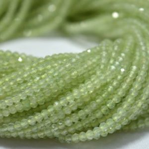 Shop Prehnite Rondelle Beads! 5 strands, Prehnite Rondelle Beads, Green Prehnite Gemstone Beads Rondelle Loose Beads Semi Precious Gemstone Bead 2.20mm 12.5inches Strand | Natural genuine rondelle Prehnite beads for beading and jewelry making.  #jewelry #beads #beadedjewelry #diyjewelry #jewelrymaking #beadstore #beading #affiliate #ad