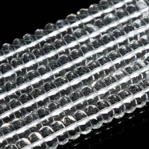 Genuine Natural Crystal Clear Quartz Loose Beads Grade AA Rondelle Shape 8x4mm | Natural genuine beads Gemstone beads for beading and jewelry making.  #jewelry #beads #beadedjewelry #diyjewelry #jewelrymaking #beadstore #beading #affiliate #ad