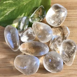 Shop Tumbled Quartz Crystals & Pocket Stones! Tumbled Clear Quartz Stones Set with Gift Bag and Note | Natural genuine stones & crystals in various shapes & sizes. Buy raw cut, tumbled, or polished gemstones for making jewelry or crystal healing energy vibration raising reiki stones. #crystals #gemstones #crystalhealing #crystalsandgemstones #energyhealing #affiliate #ad