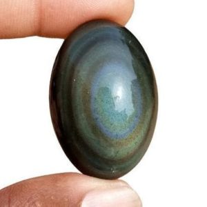Rainbow Multi color Obsidian Cabochon | Rainbow Obsidian Gemstone stone.Top Quality, 61.40 ct 37X26X10.5 MM | Natural genuine stones & crystals in various shapes & sizes. Buy raw cut, tumbled, or polished gemstones for making jewelry or crystal healing energy vibration raising reiki stones. #crystals #gemstones #crystalhealing #crystalsandgemstones #energyhealing #affiliate #ad