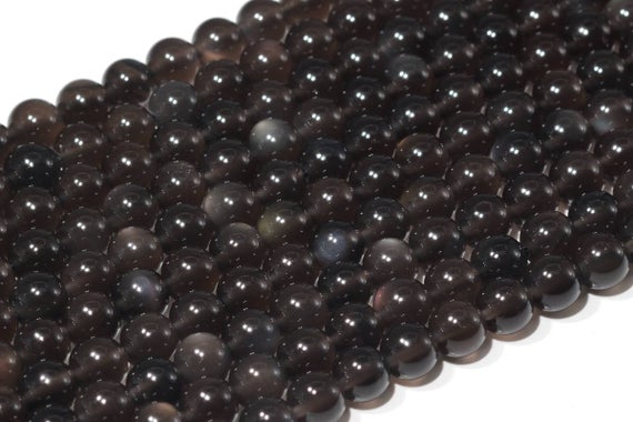 Genuine Natural Rainbow Obsidian Transparent Loose Beads Grade Aaa Round Shape 6mm
