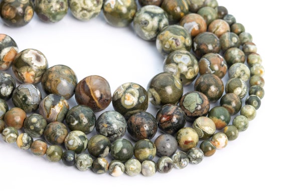 Genuine Natural Rhyolite Loose Beads Round Shape 6mm 8mm 10mm