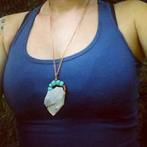 Shop Howlite Necklaces! Raw Quartz Turquoise Howlite copper necklace | Natural genuine Howlite necklaces. Buy crystal jewelry, handmade handcrafted artisan jewelry for women.  Unique handmade gift ideas. #jewelry #beadednecklaces #beadedjewelry #gift #shopping #handmadejewelry #fashion #style #product #necklaces #affiliate #ad