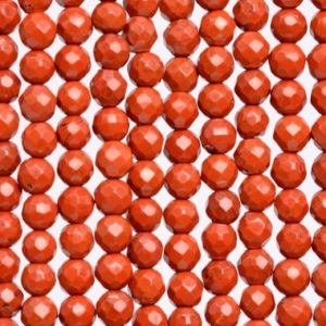 Shop Red Jasper Faceted Beads! Genuine Natural Red Jasper Loose Beads Grade AAA Faceted Round Shape 4mm | Natural genuine faceted Red Jasper beads for beading and jewelry making.  #jewelry #beads #beadedjewelry #diyjewelry #jewelrymaking #beadstore #beading #affiliate #ad