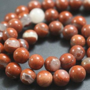 Shop Red Jasper Beads! Natural AAA White Lace Red Jasper Beads,6mm/8mm/10mm/12mm Natural White Lace Red Jasper Beads,15 inches one starand | Natural genuine beads Red Jasper beads for beading and jewelry making.  #jewelry #beads #beadedjewelry #diyjewelry #jewelrymaking #beadstore #beading #affiliate #ad