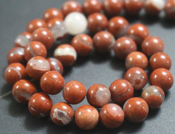 Natural Aaa White Lace Red Jasper Beads,6mm/8mm/10mm/12mm Natural White Lace Red Jasper Beads,15 Inches One Starand