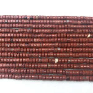 Shop Red Jasper Bead Shapes! Natural Red Jasper 2x4mm Heishi Genuine Loose Gemstone Beads 15 inch Jewelry Supply Bracelet Necklace Material Support Wholesale | Natural genuine other-shape Red Jasper beads for beading and jewelry making.  #jewelry #beads #beadedjewelry #diyjewelry #jewelrymaking #beadstore #beading #affiliate #ad