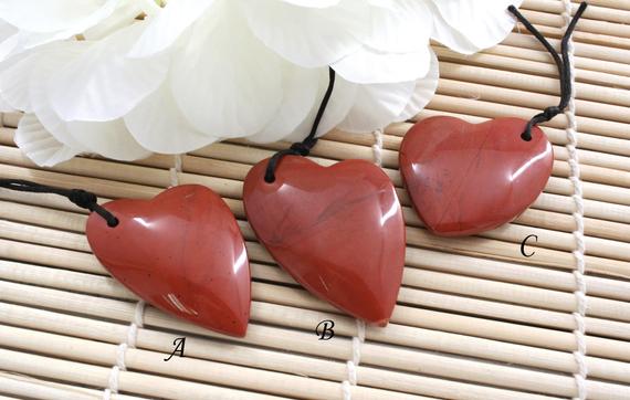 Red Jasper Heart Shape Pendants (etp00162) Valentine Gift/unique Jewelry/vintage Jewelry/gemstone Pendants