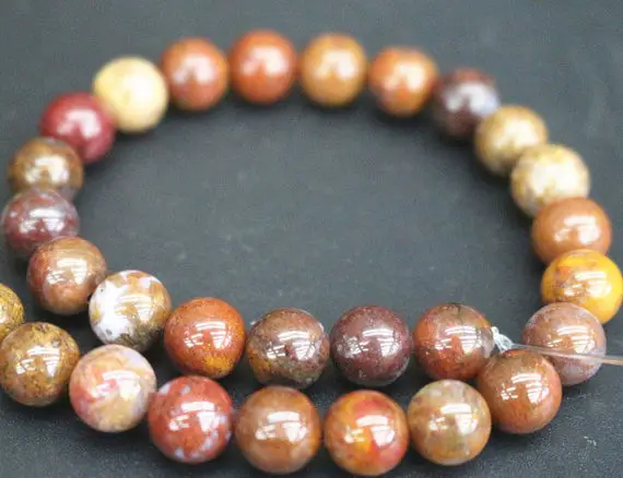 6mm/8mm/10mm/12mm Mexico Red Jasper Beads,smooth And Round Stone Beads,15 Inches One Starand