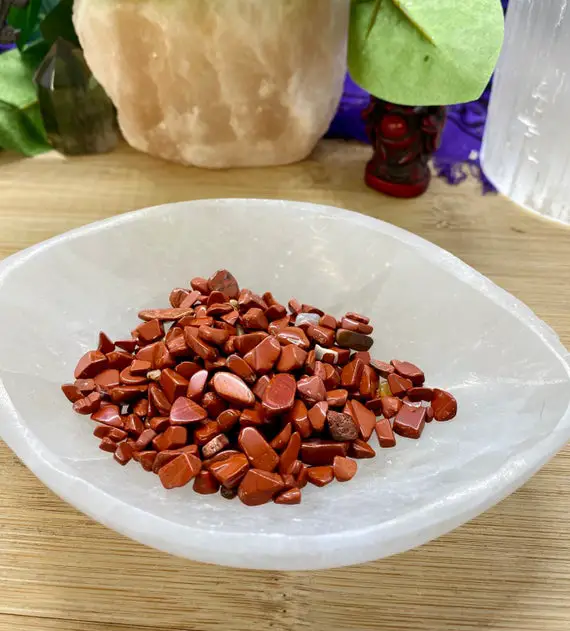 Red Jasper Tumbled Chips Gift Bag Jewelry Making Crafts Crafting Roller Ball