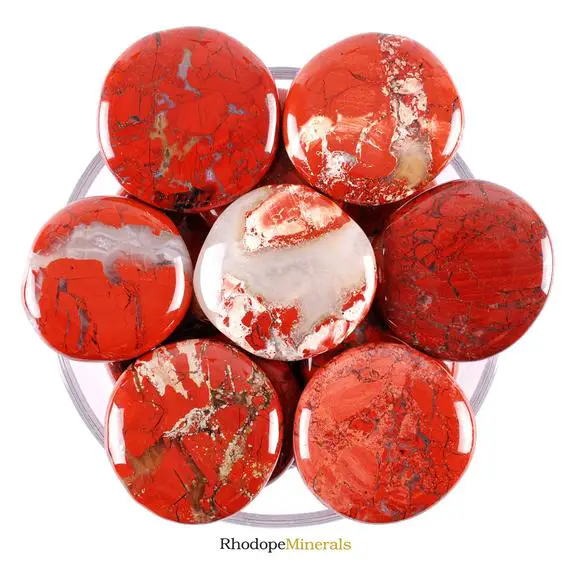 Red Jasper Palm Stone, Red Brecciated Jasper Palm Stone, Red Jasper, Palm Stone, Stones, Crystals, Rocks, Gifts, Wedding Favors, Gemstones