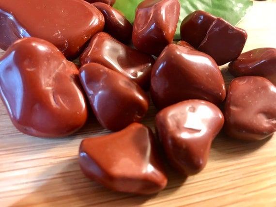 Tumbled Red Jasper Stones Set With Gift Bag And Note