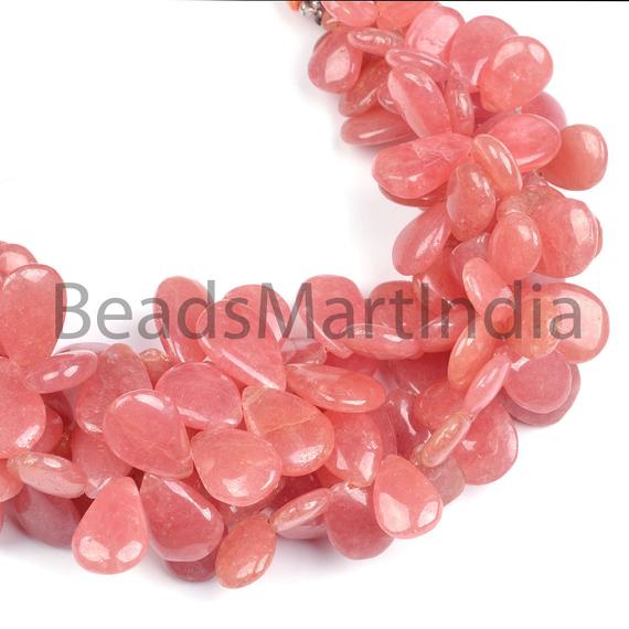 Rhodochrosite Pear Beads, 8.5x12-10x15mm Rhodochrosite Smooth Beads,rhodochrosite Beads,rhodochrosite Extra Fine Beads, Rhodochrosite Pear
