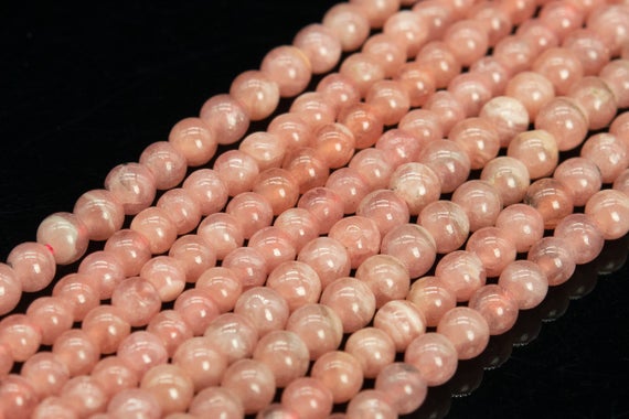 Genuine Natural Orange Pink Rhodochrosite Loose Beads Argentina Grade A+ Round Shape 3mm