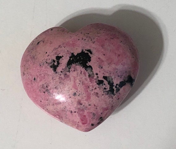 Rhodochrosite Large Beautiful Gemstone Heart, 45mm 119 Grams, Spiritual Stone, Healing Stone, Healing Crystal, Chakra