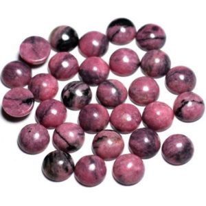 Shop Rhodonite Cabochons! 1pc – Cabochon Pierre – Rhodonite Rond 10mm – 8741140000070 | Natural genuine stones & crystals in various shapes & sizes. Buy raw cut, tumbled, or polished gemstones for making jewelry or crystal healing energy vibration raising reiki stones. #crystals #gemstones #crystalhealing #crystalsandgemstones #energyhealing #affiliate #ad