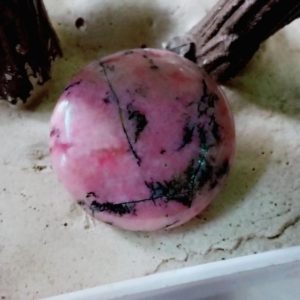 Shop Rhodonite Cabochons! Natural Rhodonite 25mm Round shape cabochon Gemstone | Natural genuine stones & crystals in various shapes & sizes. Buy raw cut, tumbled, or polished gemstones for making jewelry or crystal healing energy vibration raising reiki stones. #crystals #gemstones #crystalhealing #crystalsandgemstones #energyhealing #affiliate #ad