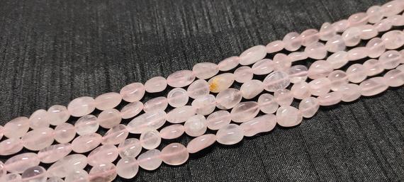 Natural Pink Rose Quartz Smooth Nugget Gemstone Beads,pink Quartz Pebble Nugget Beads,rose Quartz Plain Tumble Beads For Handmade Jewelry