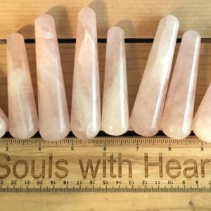 Shop Rose Quartz Points & Wands! Rose Quartz Gemstone Healing Wand, Love Stone,Healing Stone, Healing Crystal, Chakra  Stone, Spiritual Stone | Natural genuine stones & crystals in various shapes & sizes. Buy raw cut, tumbled, or polished gemstones for making jewelry or crystal healing energy vibration raising reiki stones. #crystals #gemstones #crystalhealing #crystalsandgemstones #energyhealing #affiliate #ad