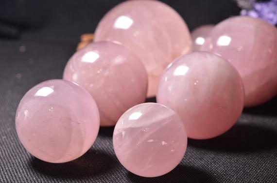 Best Rose Quartz Sphere/pink Crystal Ball/rose Crystal Sphere/healing Crystal-30~100mm