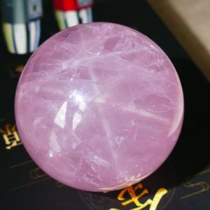 Shop Rose Quartz Shapes! Rare Star Rose Quartz Sphere 42 mm, 1.65" inches  112 | Natural genuine stones & crystals in various shapes & sizes. Buy raw cut, tumbled, or polished gemstones for making jewelry or crystal healing energy vibration raising reiki stones. #crystals #gemstones #crystalhealing #crystalsandgemstones #energyhealing #affiliate #ad