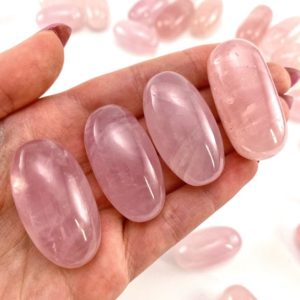 Shop Rose Quartz Stones & Crystals! ONE Polished Rose Quartz, natural rose quartz, tumbled rose quartz, rose quartz tumble, rose quartz palm stone | Natural genuine stones & crystals in various shapes & sizes. Buy raw cut, tumbled, or polished gemstones for making jewelry or crystal healing energy vibration raising reiki stones. #crystals #gemstones #crystalhealing #crystalsandgemstones #energyhealing #affiliate #ad