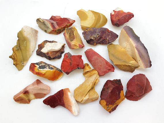 Rough Mookaite Jasper Stone - Raw Mookaite Crystal - Red & Yellow Jasper - Mookaite Jasper Crystal - Mookaite Crystal