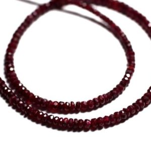 Shop Ruby Faceted Beads! 10pc – Stone Pearls – Ruby Faceted Rings 2-4mm – 455850090515 | Natural genuine faceted Ruby beads for beading and jewelry making.  #jewelry #beads #beadedjewelry #diyjewelry #jewelrymaking #beadstore #beading #affiliate #ad