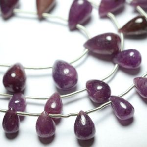 Shop Ruby Bead Shapes! Natural Ruby Teardrops 6x8mm to 8x13mm Smooth Tear Drops Gemstone Beads Superb Ruby Briolettes Precious Beads – 8 Inches Strand No3769 | Natural genuine other-shape Ruby beads for beading and jewelry making.  #jewelry #beads #beadedjewelry #diyjewelry #jewelrymaking #beadstore #beading #affiliate #ad