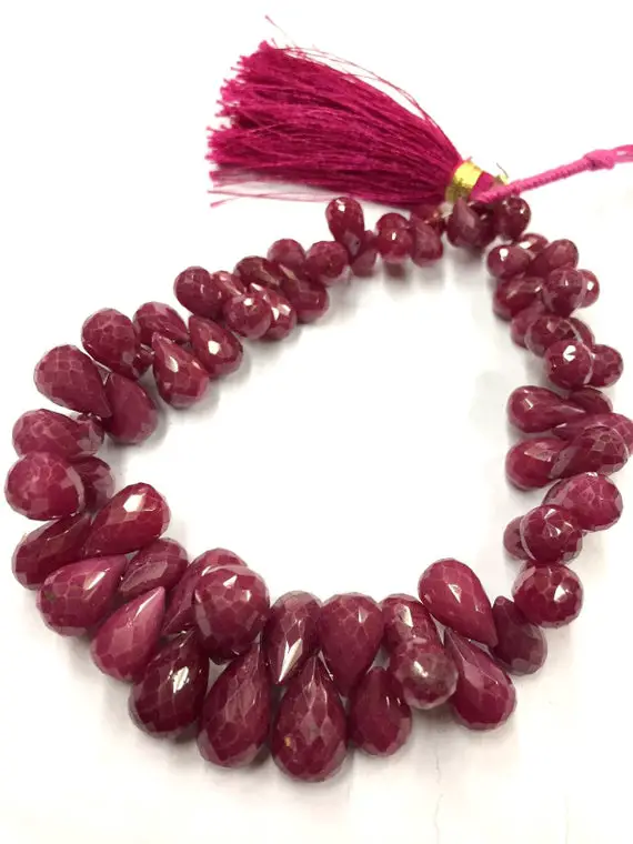 Aaa Quality-natural Ruby Teardrop Beads African Ruby Teardrop Briolettes Jewelry Making Ruby Beads Ruby Gemstone Beads Wholesale Ruby Beads