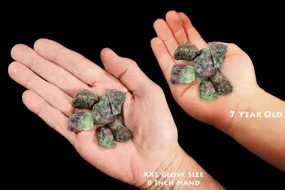 Ruby Zoisite Crystal 1" 6 Pieces Precious Gemstone Heart Chakra Rocks And Mineral Specimen Healing Crystal Stone Reiki Xx