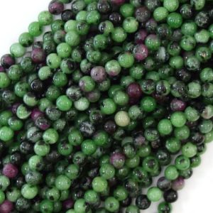 Shop Ruby Zoisite Round Beads! Natural Ruby Zoisite Round Beads Gemstone 15" Strand 4mm 6mm 8mm 10mm 12mm | Natural genuine round Ruby Zoisite beads for beading and jewelry making.  #jewelry #beads #beadedjewelry #diyjewelry #jewelrymaking #beadstore #beading #affiliate #ad