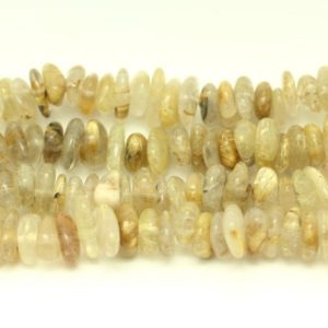 Shop Rutilated Quartz Chip & Nugget Beads! Thread 39cm 100pc approx – Stone Beads – Quartz Rutile Golden Chips Palets Washers 8-13mm | Natural genuine chip Rutilated Quartz beads for beading and jewelry making.  #jewelry #beads #beadedjewelry #diyjewelry #jewelrymaking #beadstore #beading #affiliate #ad