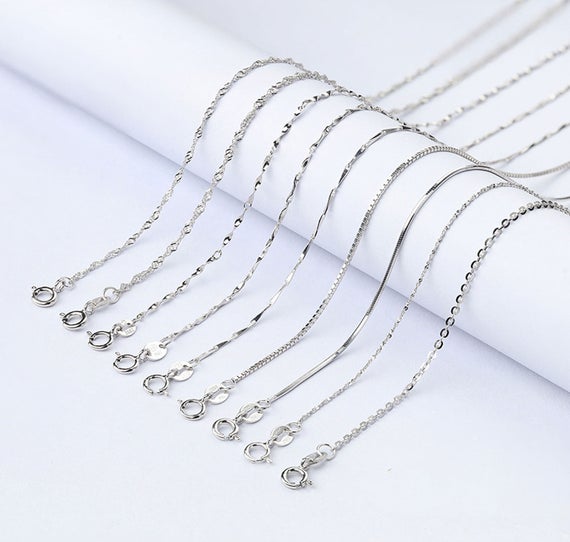 S925 Sterling Silver Chain, Bulk Rolo Curb Chain, Jewelry Making Supplies