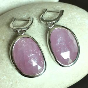 Shop Pink Sapphire Earrings! Sapphire Earring Pink Sapphire Earring Genuine Sapphire Raw Dangle Earring Sterling Silver Real Sapphire September Birthstone Earring | Natural genuine Pink Sapphire earrings. Buy crystal jewelry, handmade handcrafted artisan jewelry for women.  Unique handmade gift ideas. #jewelry #beadedearrings #beadedjewelry #gift #shopping #handmadejewelry #fashion #style #product #earrings #affiliate #ad