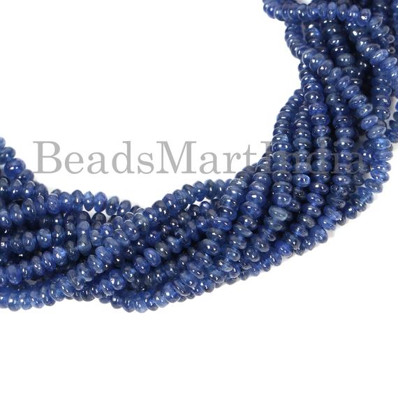 Burma Sapphire Plain Gemstone Beads, 2-3.50 Mm Sapphire Rondelle Beads, Burma Sapphire Rondelle Smooth Beads,burma Blue Sapphire Beads