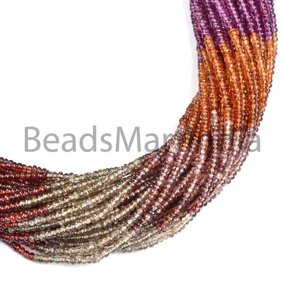 2.5-3.5mm Tundra Sapphire Plain Rondelle Beads, Sapphire Plain Beads, Tundra Sapphire Beads, Tundra Sapphire Rondelle Beads, Natural Beads