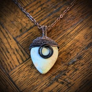 Shop Scolecite Jewelry! scolecite copper wire wrapped necklace | Natural genuine Scolecite jewelry. Buy crystal jewelry, handmade handcrafted artisan jewelry for women.  Unique handmade gift ideas. #jewelry #beadedjewelry #beadedjewelry #gift #shopping #handmadejewelry #fashion #style #product #jewelry #affiliate #ad