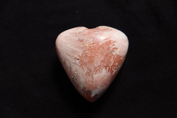 Natural Pink Scolecite Hear Stone, Pink Scolecite Heart Stone, Pink Scolecite Jewelry, Natural Pink Scolecite Heart Healing Crystal
