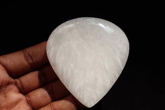 Scolecite Palmstone Stone / Scolecite Crystal - Crystal Polished Gemstone | Scolecite Stone Crystal Heart Stone (healing Crystals And Stones