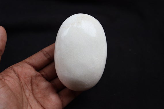 Xl Scolecite Palm Stone / Scolecite Crystal - Cristal Polished Gemstone | Scolecite Stone Crystal Palmstone (healing Crystals And Stones)