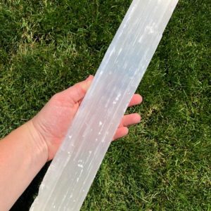 Shop Selenite Stones & Crystals! Raw Selenite Slab (12"-16") – Raw Selenite Wand – Raw Selenite Crystals – Large Selenite Chunk – Raw Healing Crystal Wand – Selenite Stick | Natural genuine stones & crystals in various shapes & sizes. Buy raw cut, tumbled, or polished gemstones for making jewelry or crystal healing energy vibration raising reiki stones. #crystals #gemstones #crystalhealing #crystalsandgemstones #energyhealing #affiliate #ad
